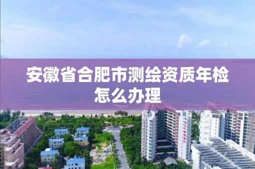 安徽省合肥市測繪資質(zhì)年檢怎么辦理