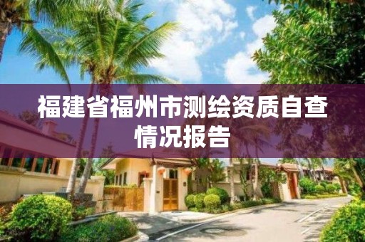 福建省福州市測繪資質自查情況報告