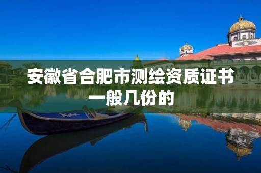 安徽省合肥市測繪資質證書一般幾份的