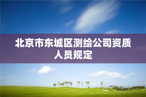 北京市東城區測繪公司資質人員規定