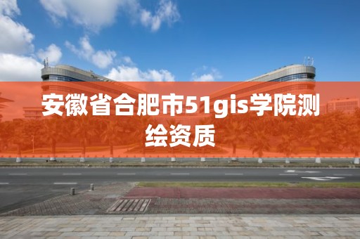 安徽省合肥市51gis學院測繪資質