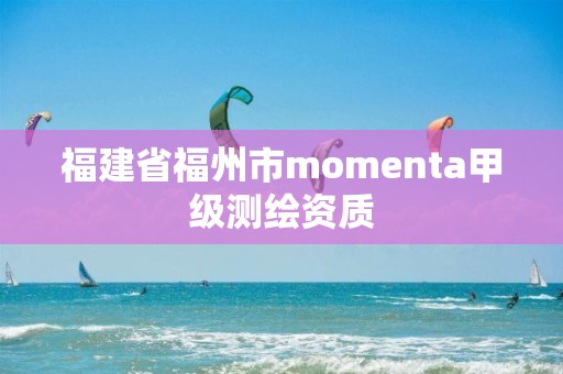 福建省福州市momenta甲級(jí)測(cè)繪資質(zhì)