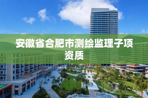 安徽省合肥市測繪監理子項資質