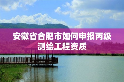 安徽省合肥市如何申報丙級測繪工程資質