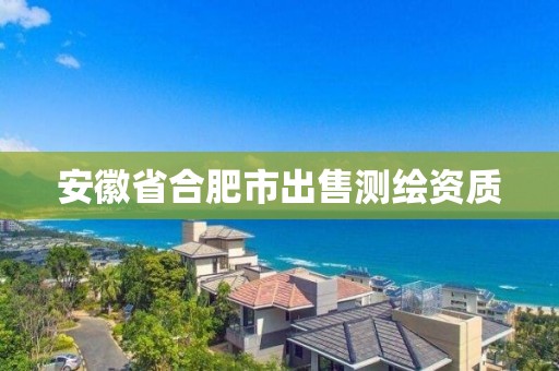 安徽省合肥市出售測(cè)繪資質(zhì)