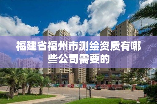 福建省福州市測繪資質有哪些公司需要的