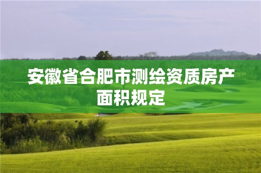 安徽省合肥市測繪資質(zhì)房產(chǎn)面積規(guī)定