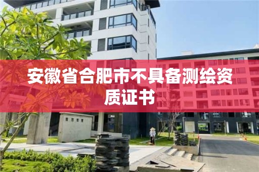 安徽省合肥市不具備測繪資質(zhì)證書