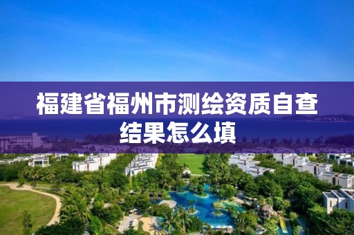 福建省福州市測繪資質自查結果怎么填