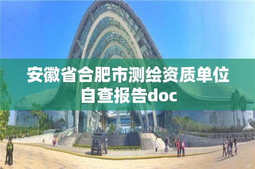 安徽省合肥市測繪資質(zhì)單位自查報告doc