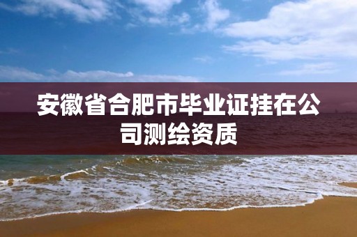 安徽省合肥市畢業證掛在公司測繪資質