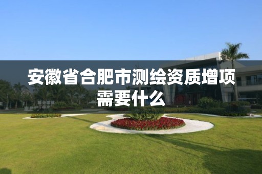 安徽省合肥市測繪資質增項需要什么