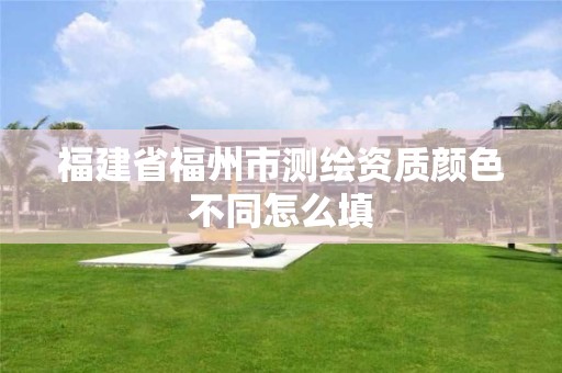 福建省福州市測繪資質顏色不同怎么填