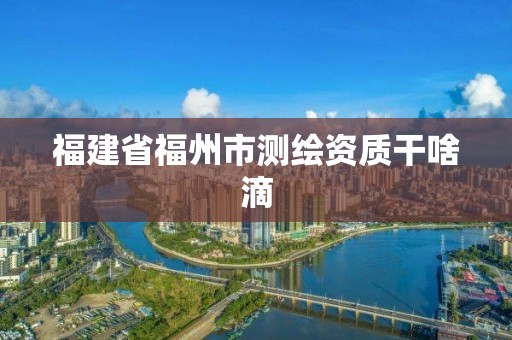 福建省福州市測繪資質干啥滴