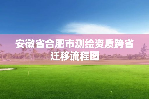 安徽省合肥市測繪資質跨省遷移流程圖