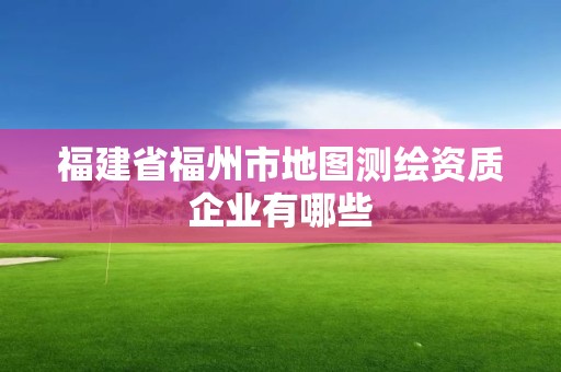 福建省福州市地圖測繪資質企業(yè)有哪些