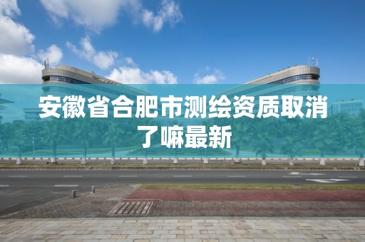 安徽省合肥市測繪資質(zhì)取消了嘛最新