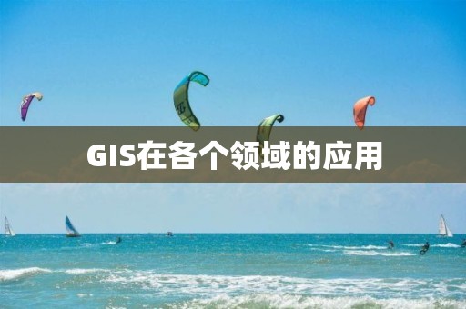 GIS在各個領域的應用