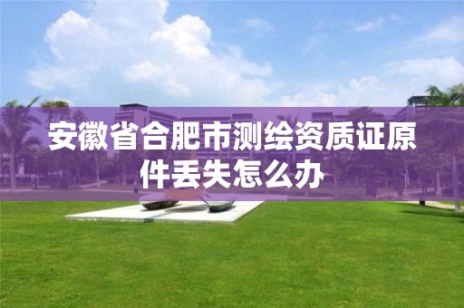 安徽省合肥市測繪資質證原件丟失怎么辦