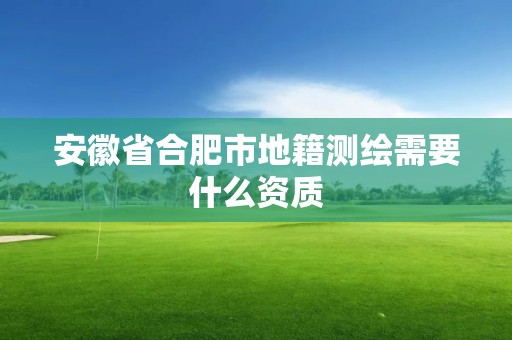 安徽省合肥市地籍測繪需要什么資質