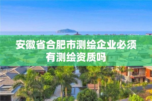 安徽省合肥市測繪企業(yè)必須有測繪資質(zhì)嗎