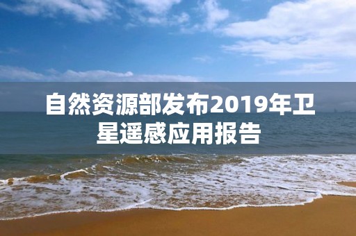 自然資源部發布2019年衛星遙感應用報告