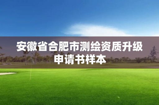 安徽省合肥市測繪資質升級申請書樣本