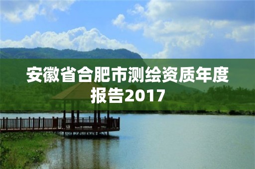 安徽省合肥市測(cè)繪資質(zhì)年度報(bào)告2017