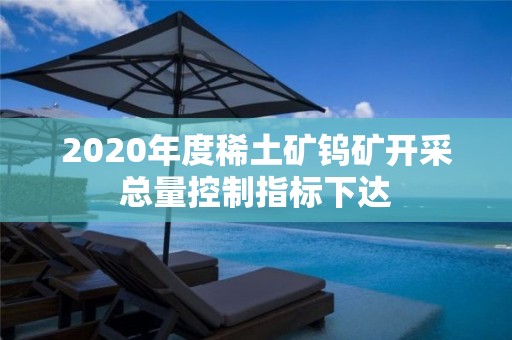 2020年度稀土礦鎢礦開采總量控制指標下達