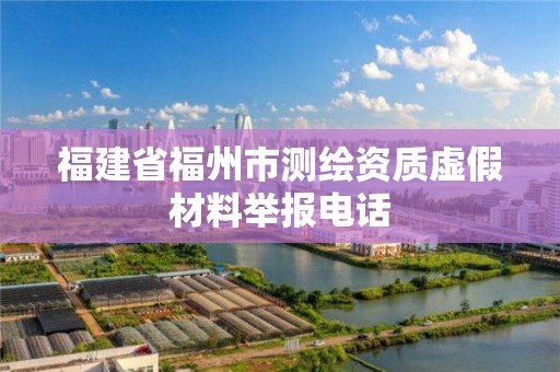 福建省福州市測繪資質虛假材料舉報電話