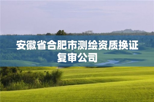 安徽省合肥市測繪資質(zhì)換證復(fù)審公司