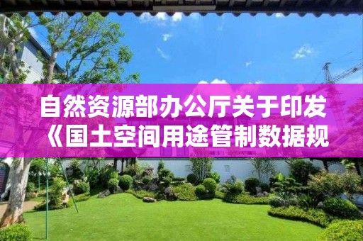 自然資源部辦公廳關于印發《國土空間用途管制數據規范（試行）》的通知