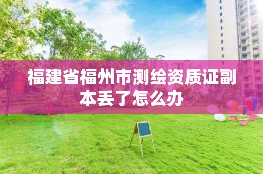 福建省福州市測繪資質證副本丟了怎么辦