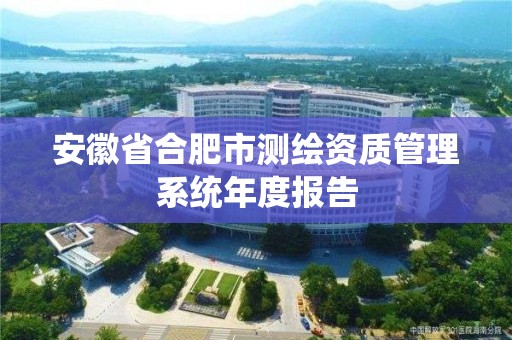 安徽省合肥市測繪資質管理系統年度報告