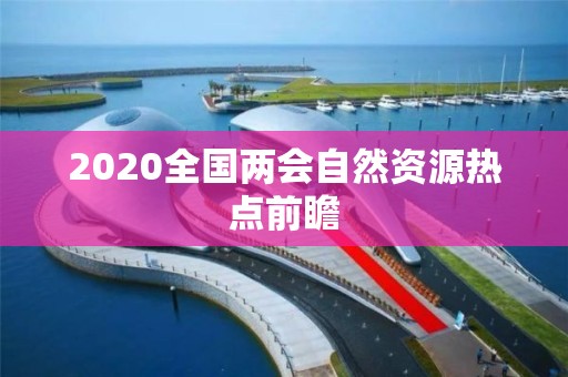 2020全國兩會自然資源熱點前瞻