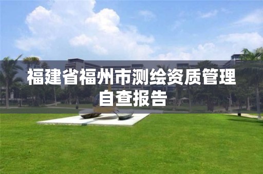 福建省福州市測繪資質管理自查報告