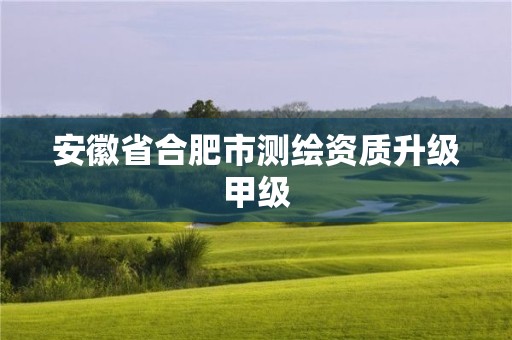 安徽省合肥市測繪資質升級甲級