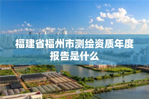 福建省福州市測繪資質年度報告是什么