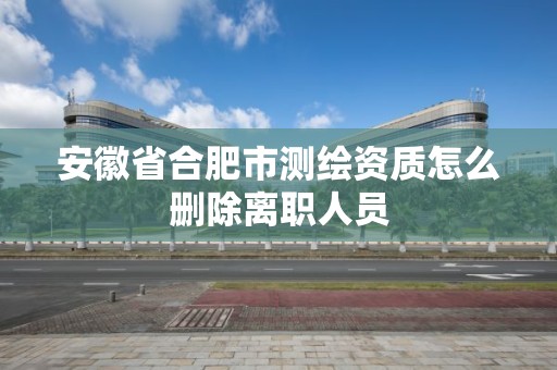 安徽省合肥市測繪資質怎么刪除離職人員