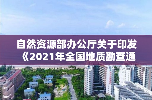 自然資源部辦公廳關于印發《2021年全國地質勘查通報》的函