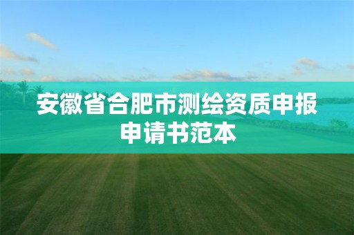 安徽省合肥市測繪資質申報申請書范本