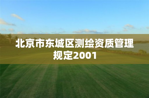 北京市東城區測繪資質管理規定2001