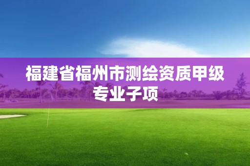 福建省福州市測繪資質甲級專業子項