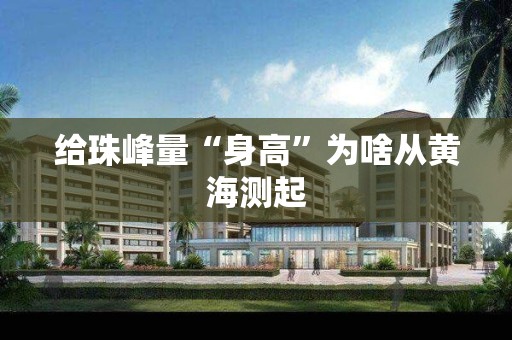 給珠峰量“身高”為啥從黃海測起