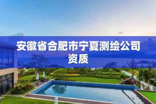 安徽省合肥市寧夏測繪公司資質