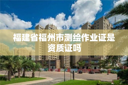 福建省福州市測繪作業證是資質證嗎