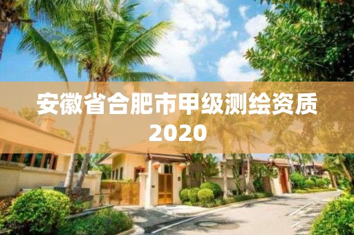 安徽省合肥市甲級測繪資質2020