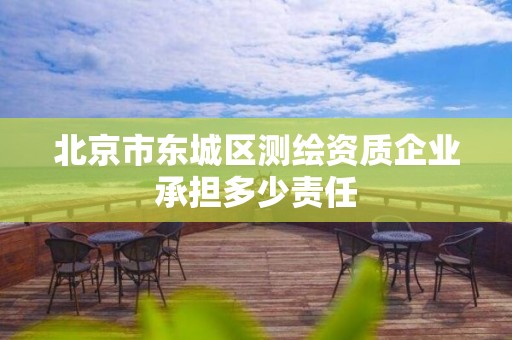 北京市東城區測繪資質企業承擔多少責任