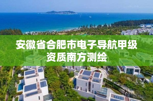 安徽省合肥市電子導航甲級資質南方測繪