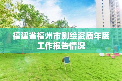 福建省福州市測繪資質年度工作報告情況